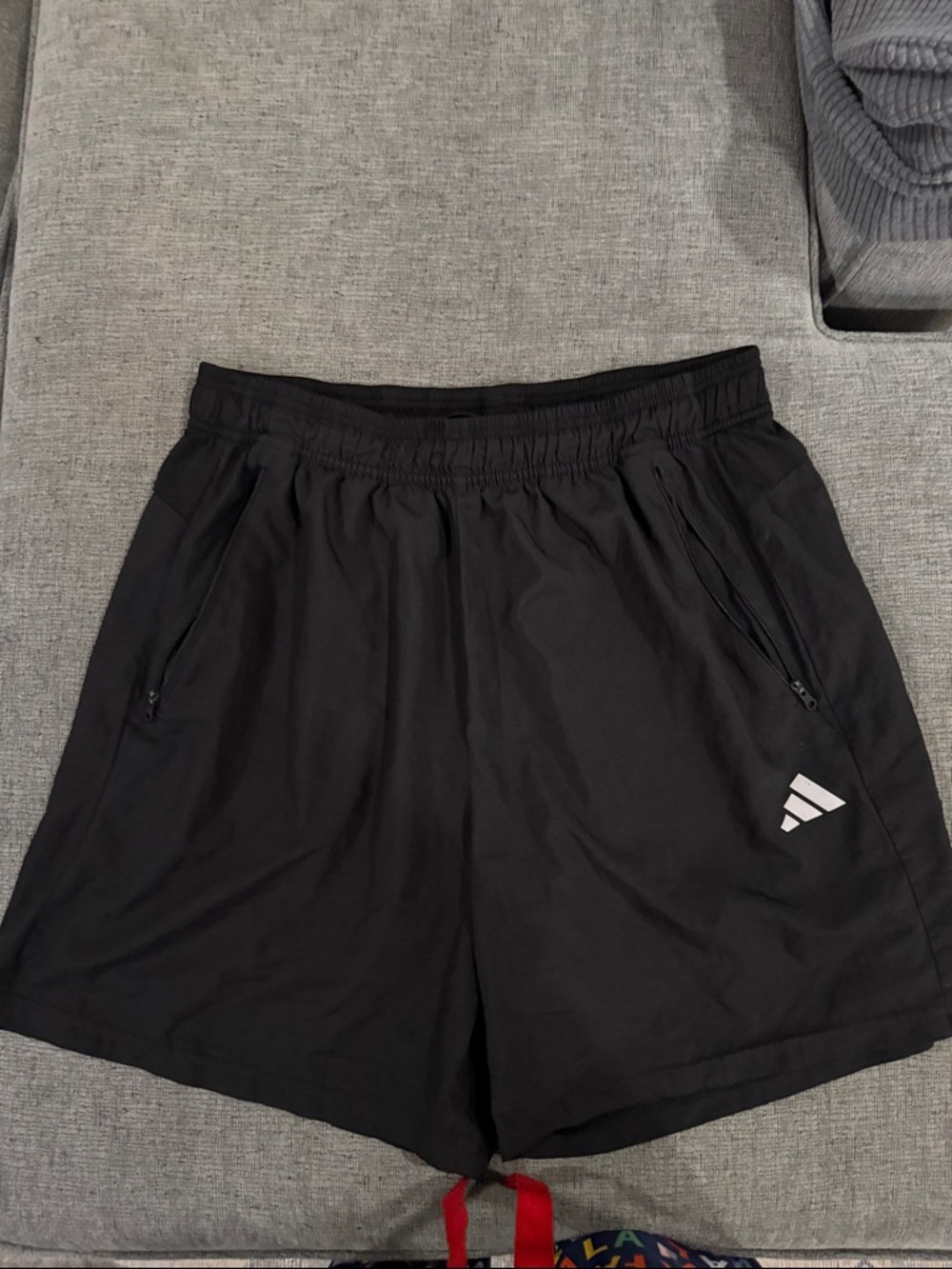 adidas Black Men's Athletic Shorts with Reflective Logo